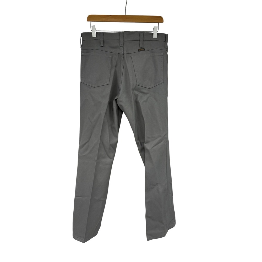 Wrangler Wrancher Dress Jeans Mens 33x30 Gray Polyester Twill Western Slacks